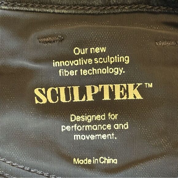 Athleta Sculptek Skinny Jeans Overdye Wash Dark Blue Denim Size 4 T Tall Long - Picture 7 of 9